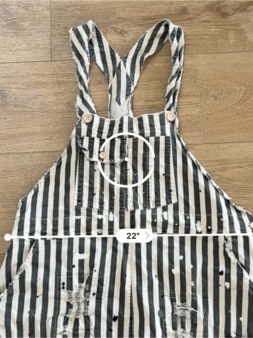 Jaded Gypsy Boho Distressed Patch Paint Splatter Overalls Adjustable Rare - Picture 11 of 16